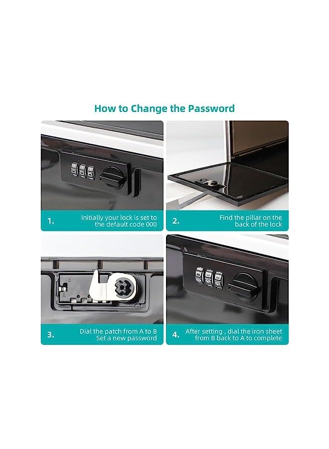 Green Tiger Lockable Box Large Capacity Clear Locking Box For Storage Bin Organizer Box For Fridge Medicine Password Food B O2V0 - Image 5