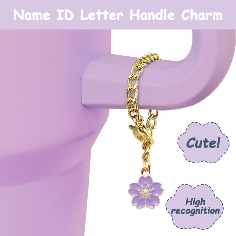 vikgle Stanley Cup Accessories Set,Including 2 Pcs 0.4in Straw Cover, 1 Silicone Spill-Proof Stopper Set of 3, 1 Cute Purple Flower Handle Charm, 1 Silicone Boot Fits Stanley 40&30 Oz Tumbler (Lilac) - Image 3