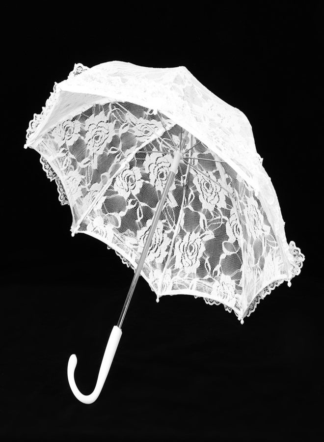 Craft Flowers Lace Embroidery Umbrella Children's Stage Performance Mini Decorative Umbrella Decoration Accessory - Image 4
