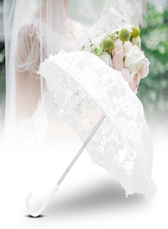 Craft Flowers Lace Embroidery Umbrella Children's Stage Performance Mini Decorative Umbrella Decoration Accessory - Image 3