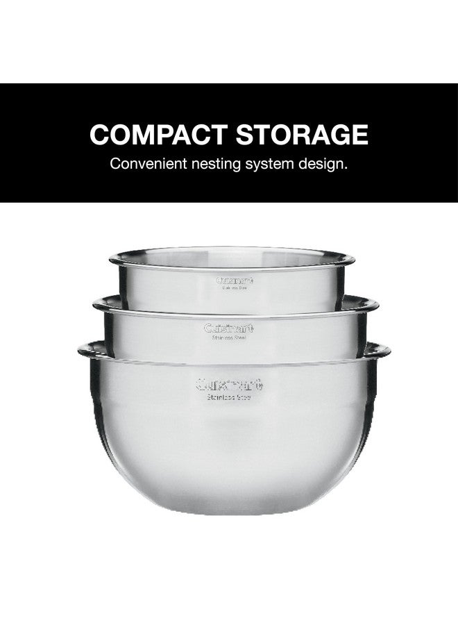 Cuisinart Cuisinart Mixing Bowl Set, Stainless Steel, 3-Piece, CTG-00-SMB 