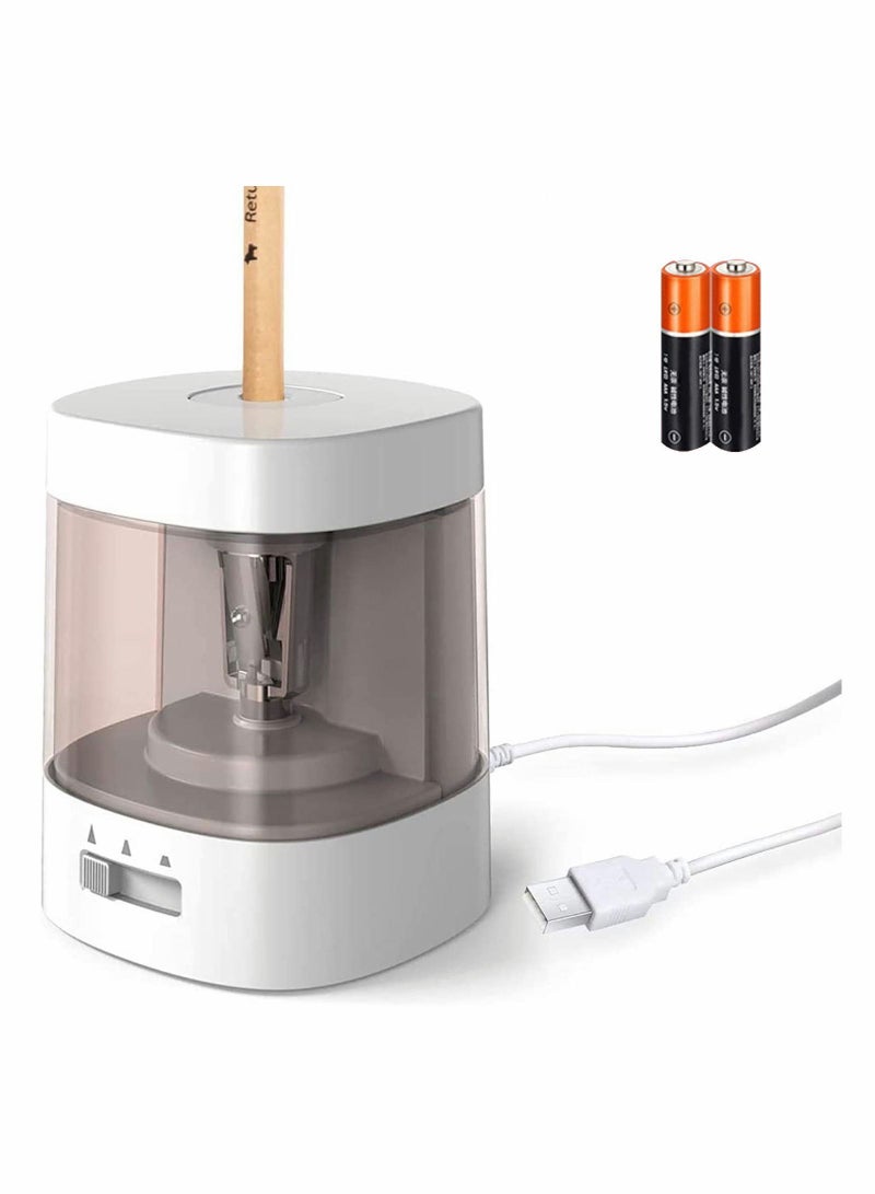 واي آند دي Electric Pencil Sharpener Autostop Feature and Heavy Duty Helical Blade USB Battery Operated 3 Adjustable Sharpening Modes for 6-8mm Diameter Pencils Student Office - Image 1