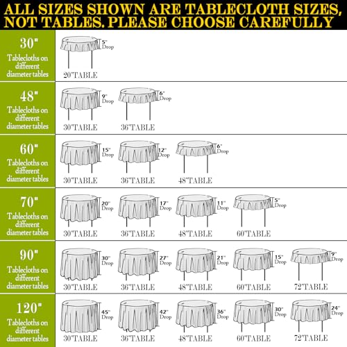 BYDOLL Table Cloth 60 Inch Round Tablecloth Fits Max50 Inch Diameter Table Top,Beige Polyester Washable Wrinkle-Free Spillproof Tablecloth for Party Patio Cover - Image 3
