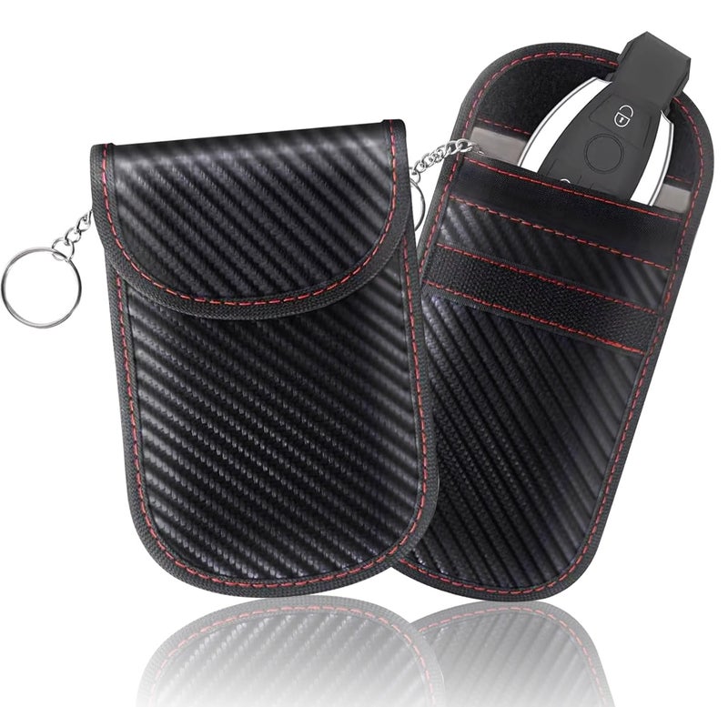 Generic Nestling 2 Pack Signal Blocking Pouch,Attenuated Signal Keyless Entry Car Keys Case,Faraday Pouch for Car Keys,Rfid key pouch,Car Key Signal Blocker Pouch Anti-Theft Remote Entry-Car Accessories  - Image 1