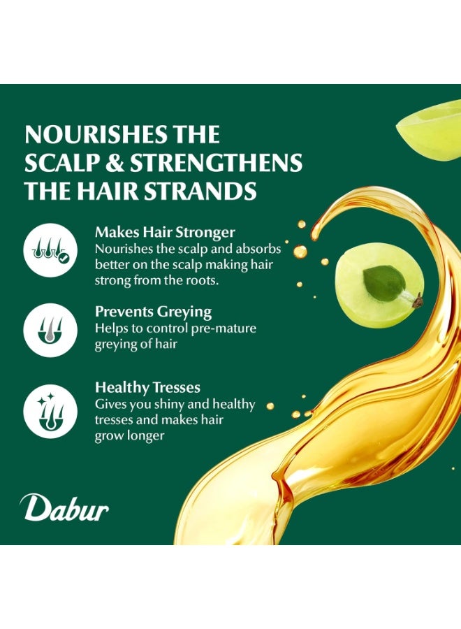 Dabur زيت دابر أملا للشعر - زيت هندي مغذي للرجال والنساء، لشعر وفروة رأس صحية ومرطبة (300 مل) - Image 3