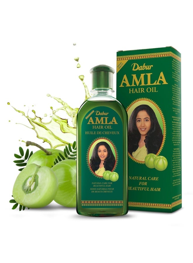 Dabur زيت دابر أملا للشعر - زيت هندي مغذي للرجال والنساء، لشعر وفروة رأس صحية ومرطبة (300 مل) - Image 1