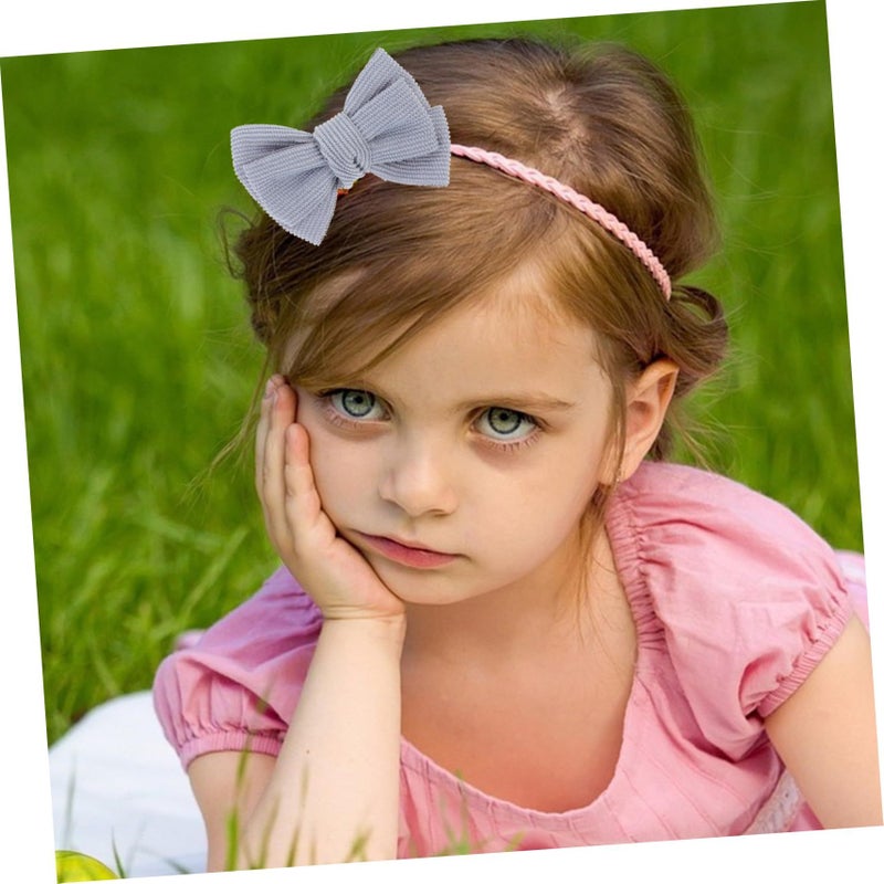 12 Pcs DIY Bow Headbands Nylon Hair Accessories For Baby Girls Boys Newborn - Image 4