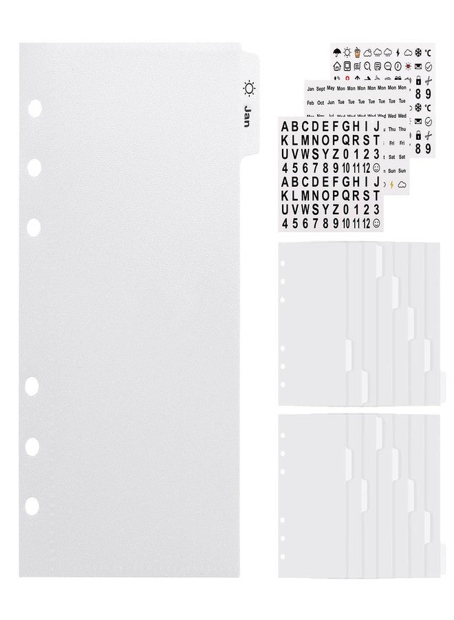 acDesign 15Pcs A6 Binder Pocket Dividers with No Zippers Frosted Zipless Budget Envelopes with 3Pcs Tabs Stickers for Cash System 6 Ring Budgeting Binder(Clear) - Image 1