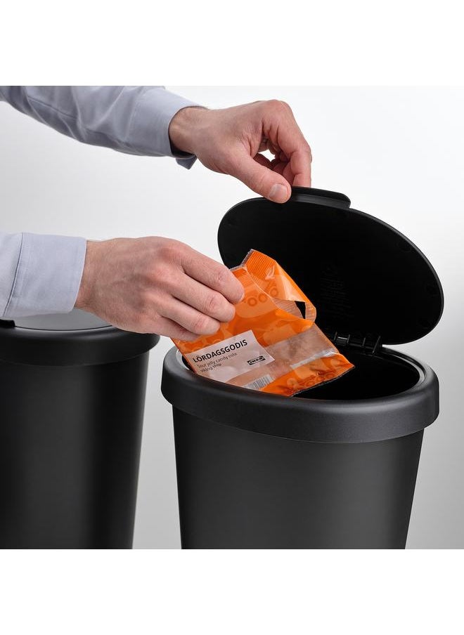 erorex - Bin With Lid, Black, 8 L - Image 1