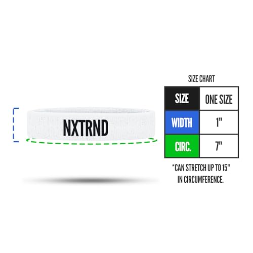 NXT NXTRND Nxtrnd Bicep Bands for Football, Slim Arm Sweat Bands, Sold as a Pair (White) One Size Fits Most - Image 4