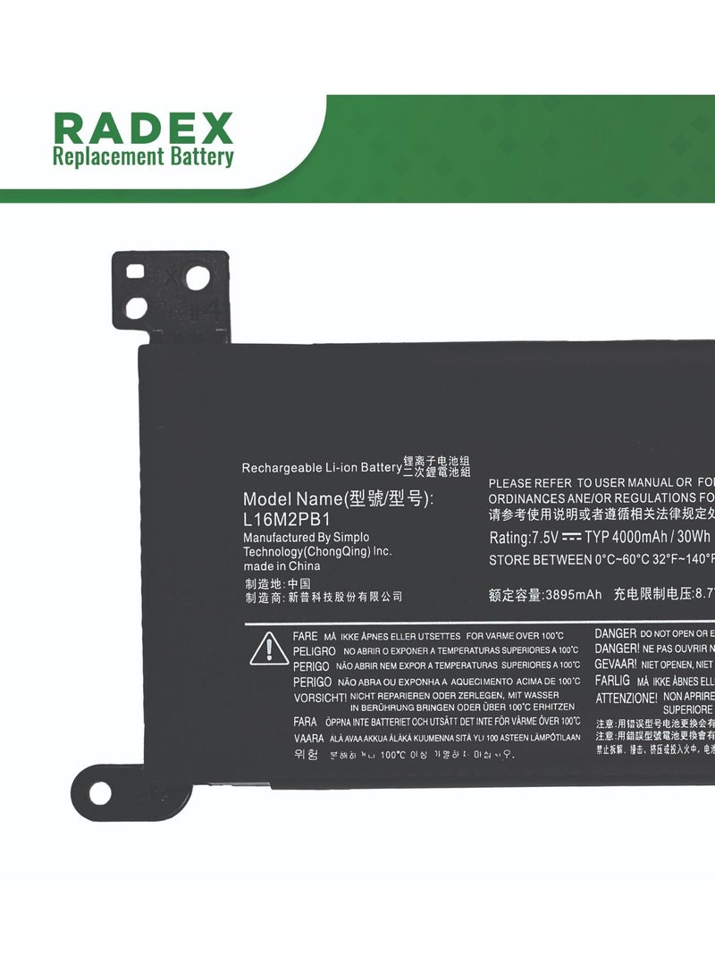 RADEX - L16M2PB1 High Grade Compatible Laptop Battery for Lenovo Ideapad 320-15AST, IDEAPAD 520, Ideapad-320-17AST, Yoga C930 - Image 1