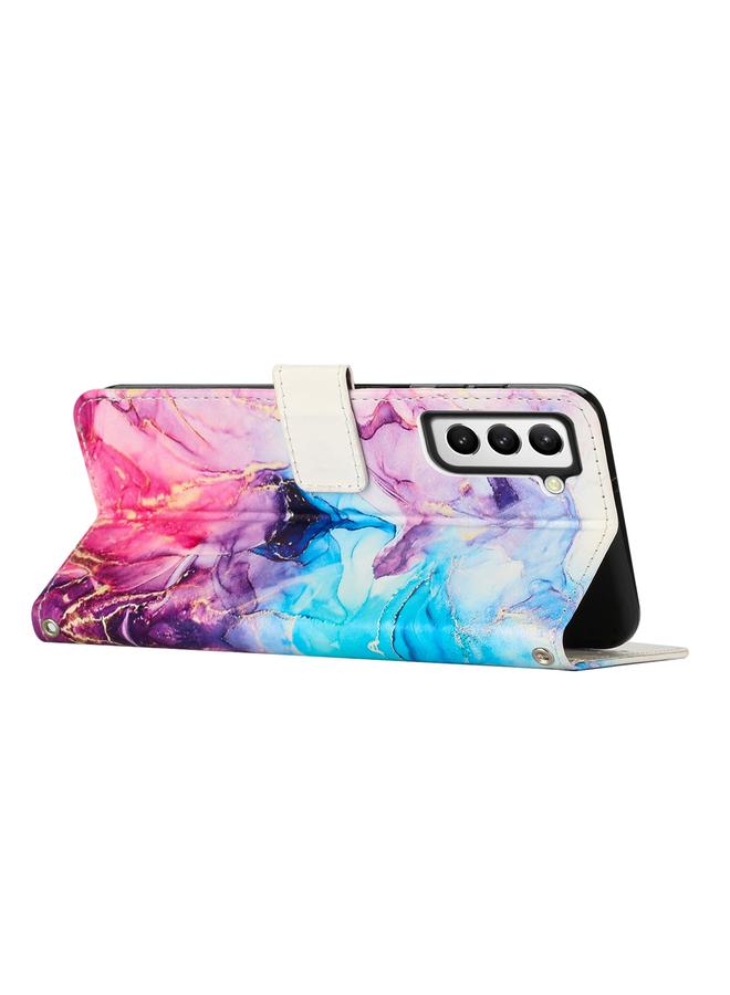 اس-توب جراب لهاتف Samsung Galaxy S21 5G، جراب جلدي بنمط رخامي مطلي - Image 3