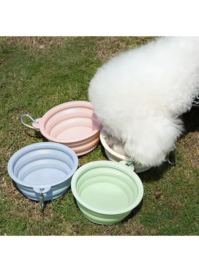 Purple Foldable Silicone Dog And Cat Bowl 2 Piece Travel Set With Spill Proof Lid - Image 5