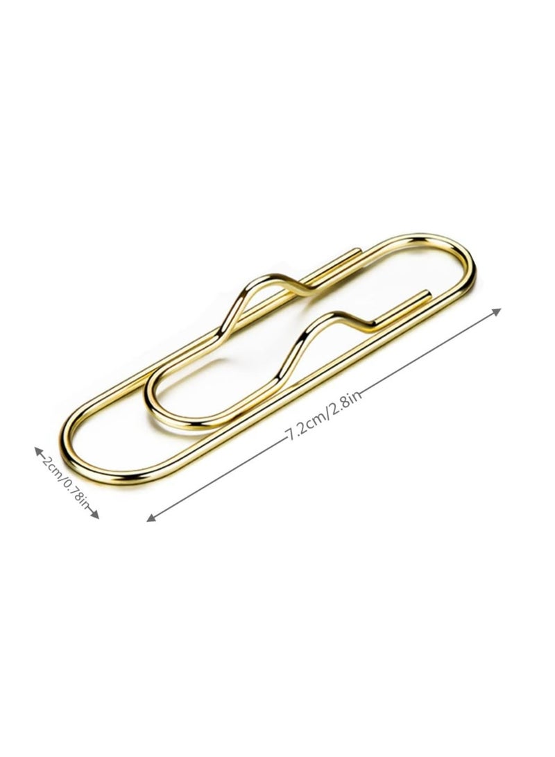 Oasisgalore 10 Pcs Metal Pen Holder Clip Paper Clip Stationery Tool for Notebook Journals  - Image 2