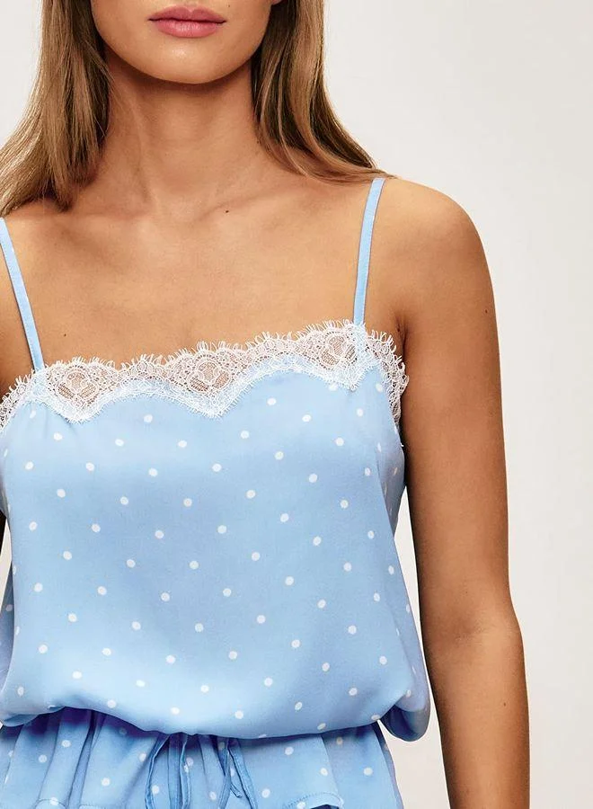 Undiz Satin polka dot tank top