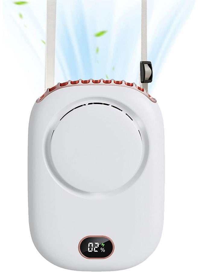 general Portable Neck Fan, Handheld Mini Fan Small Personal Fan, Hand Held Fan USB Rechargeable Eyelash Fan for Kids Girls Boys Woman Man Home Outdoor Travel White - Image 1