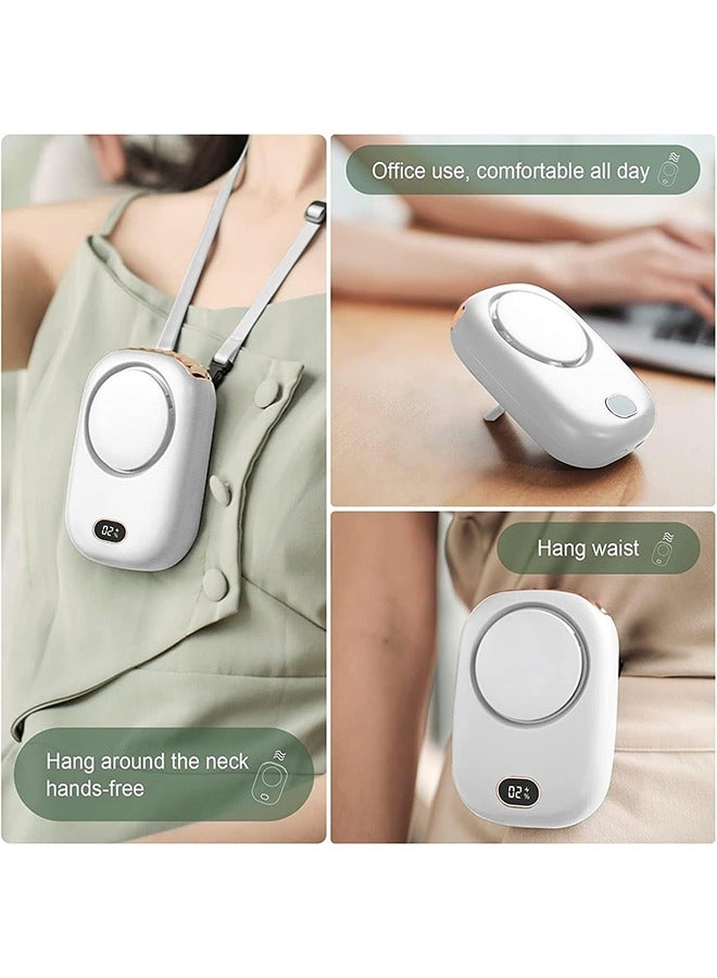 general Portable Neck Fan, Handheld Mini Fan Small Personal Fan, Hand Held Fan USB Rechargeable Eyelash Fan for Kids Girls Boys Woman Man Home Outdoor Travel White - Image 5