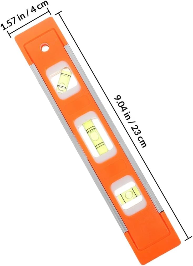 Aluminum Alloy Mini Level with High Visibility Bubble Vial, Multifunctional Small Bubble Spirit Level Tool for Architecture and Home Improvement - Image 1
