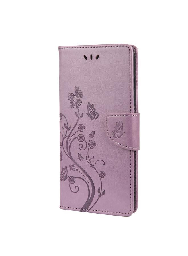 erorex Case For Samsung Galaxy A03s 164mm Butterfly Flower Pattern Horizontal Flip Leather Case with Holder & Card Slots & Wallet - Image 2
