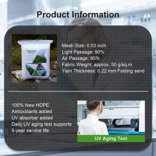 Garden Tailor شبكة حشرات الحديقة حاجز الآفات: 4'x10' شبكة حشرات لحماية الحديقة شبكة بعوضة شبك دقيق شبكة صرصور تغطية دفيئة للمحاصيل النباتات الخضروات الزهور الفواكه فضي - Image 4