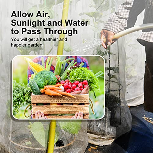 Garden Tailor شبكة حشرات الحديقة حاجز الآفات: 4'x10' شبكة حشرات لحماية الحديقة شبكة بعوضة شبك دقيق شبكة صرصور تغطية دفيئة للمحاصيل النباتات الخضروات الزهور الفواكه فضي - Image 2