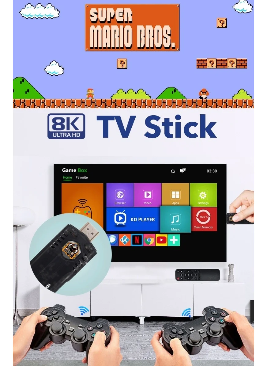 ARCADE Retro Game Console 8K HD Mini TV with 10,000 Games Android