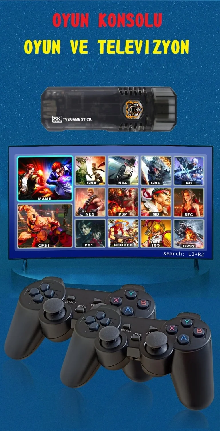 ARCADE Retro Game Console 8K HD Mini TV with 10,000 Games Android
