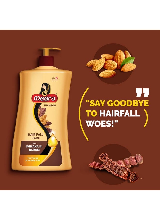 MEERA - Hairfall Care Shampoo, Goodness Of Badam & Shikakai, For Strong & Healthy Hair, For Men And Women, Paraben Free, 650Ml - Image 1