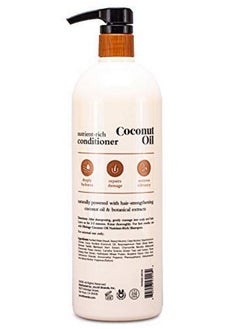 Oliology Liology Coconut Oil Conditioner Natural Coconut Oil Conditioner Helps Restore Damaged Lifeless Hair ; Provides Intense Shine ; Restores Lost Moisture ; Made In Usa & Paraben Free (32 Oz/2 Pack)  - Image 3