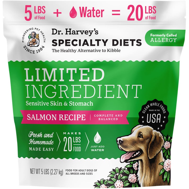 Dr. Harvey's Specialty Diet Limited Ingredient - Human Grade Dog Food for Dogs with Sensitivities - Salmon Recipe (5 Pounds) - Image 1