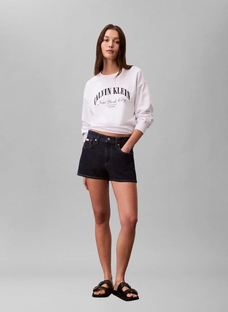 Calvin Klein Jeans  Logo Graphic Crew Neck Sweatshirt for Women | Best Price UAE