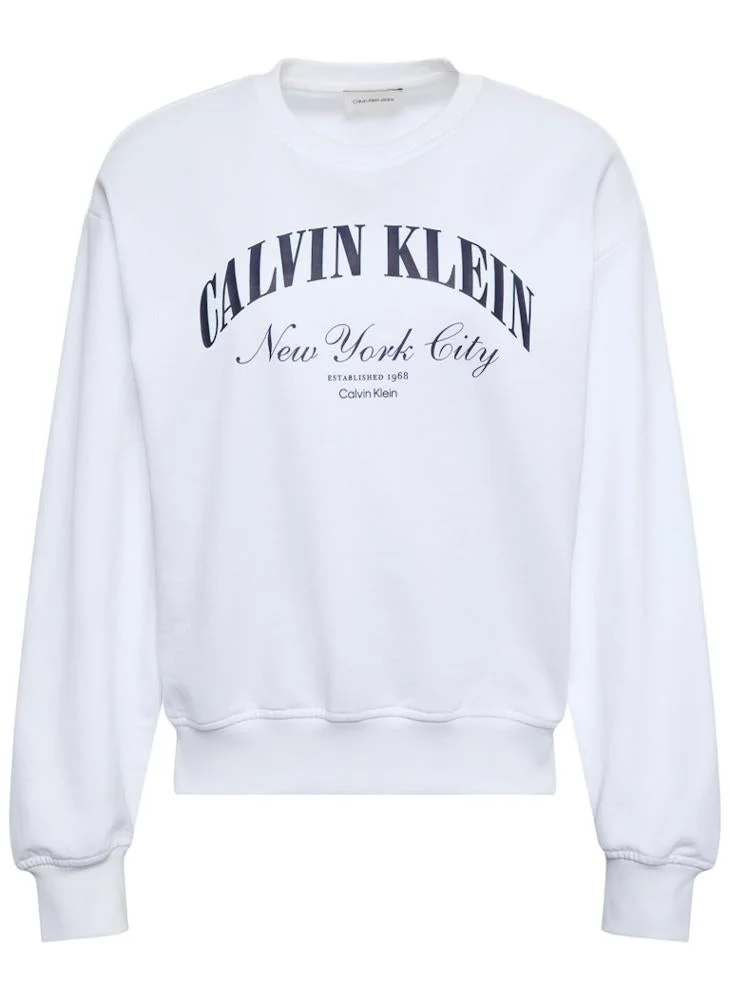 Calvin Klein Jeans  Logo Graphic Crew Neck Sweatshirt for Women | Best Price UAE