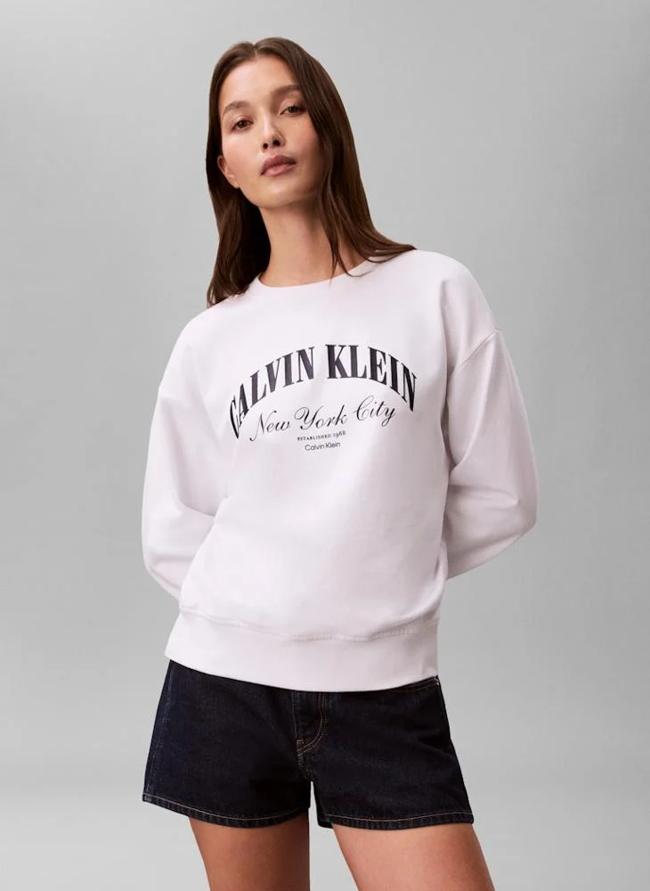 Calvin Klein Jeans Logo Graphic Crew Neck Sweatshirt