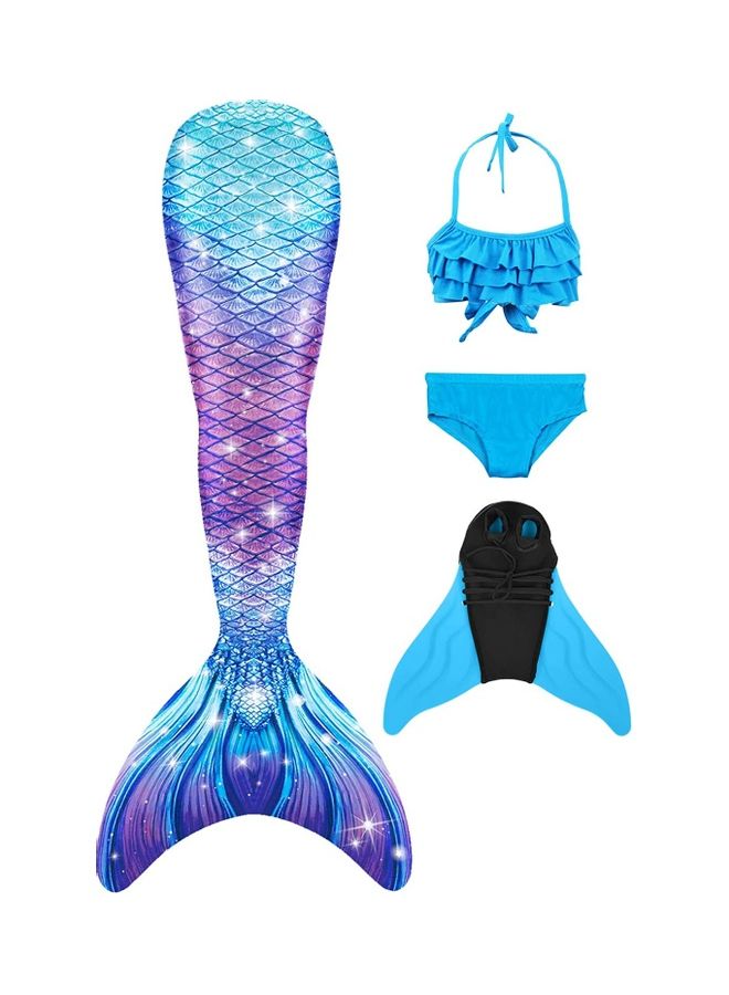 NIBEMINENT 4-Piece Mermaid Cosplay Costume Set 130cm - Image 1