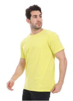 Andora Essential Plain Short Sleeves T-Shirt_ Yellow  - Image 2