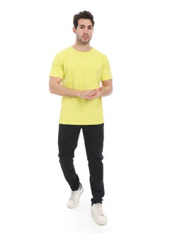 Andora Essential Plain Short Sleeves T-Shirt_ Yellow  - Image 5