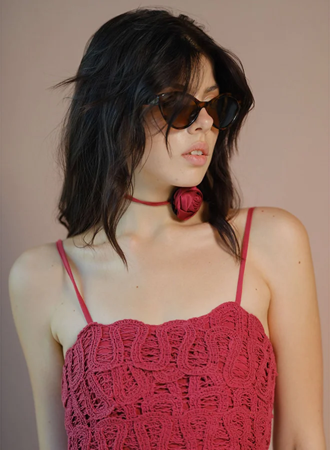 Virgio  VIRGIO 100% Viscose Maxi Dress Strappy Lace Style for Women | Best Price UAE