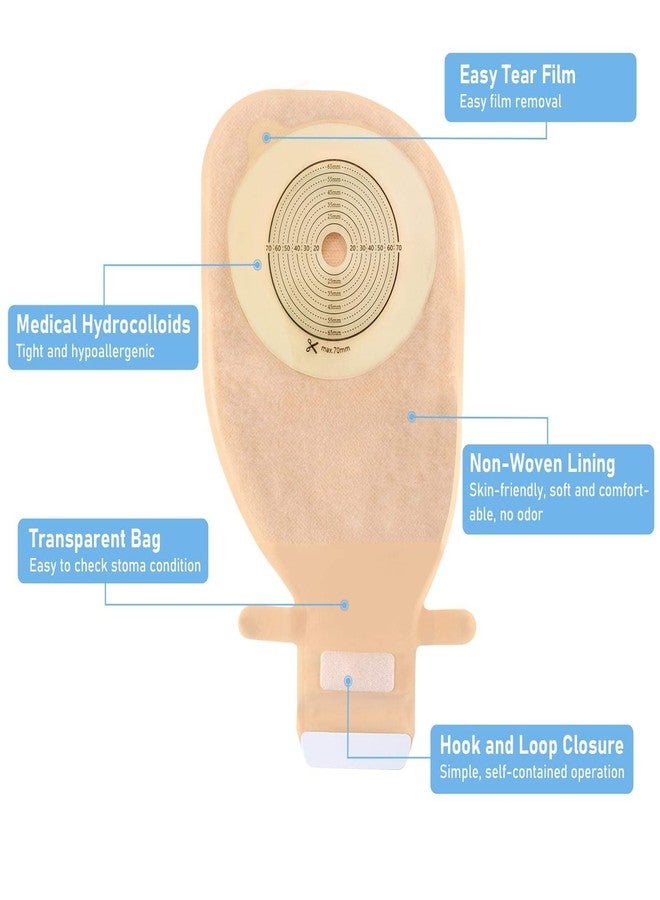Med أكياس فغر القولون MED 17500 قطعة واحدة معتمة 75 مم (عبوة من 10 أكياس) لجمع البول/البراز - Image 3