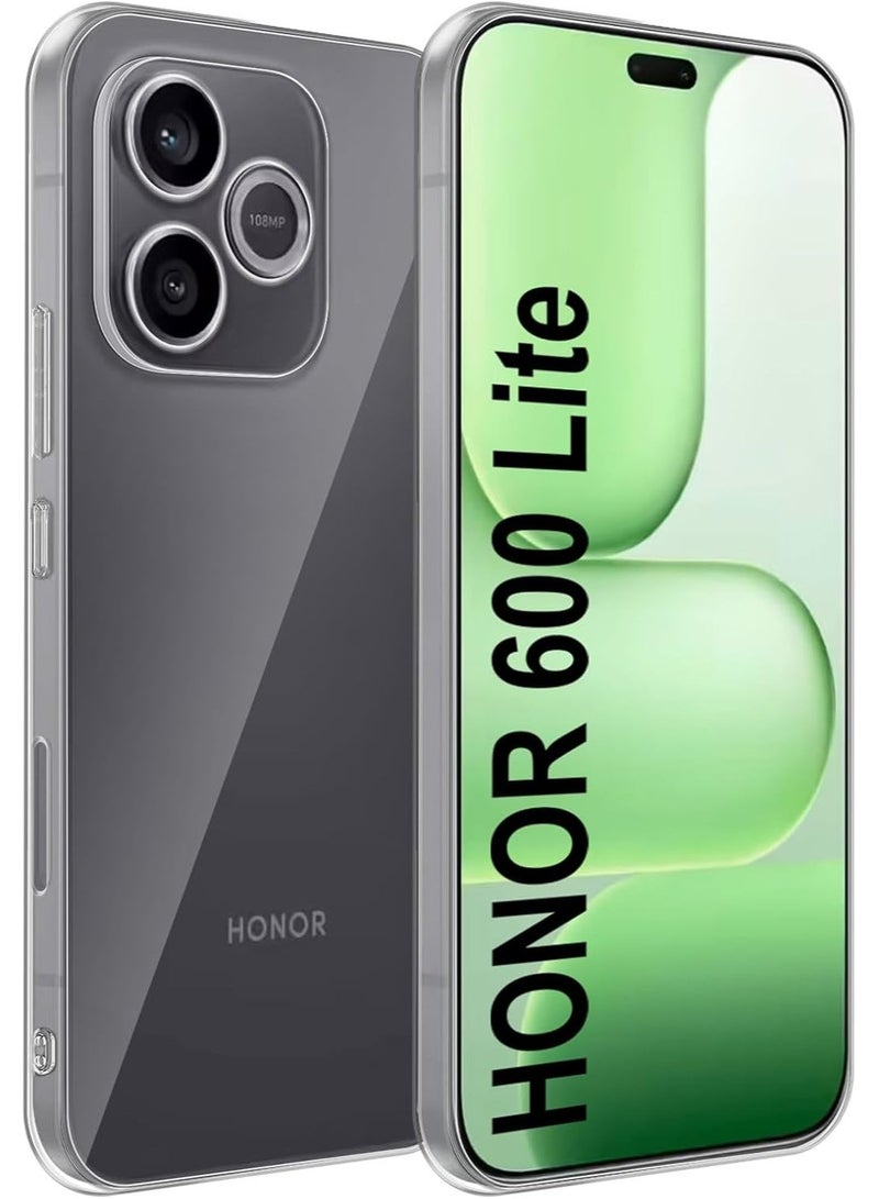 جراب شفاف لهاتف Honor 600 Lite 5G، مصنوع من السيليكون المرن الناعم المقاوم للصدمات، غطاء خلفي شفاف متوافق مع هاتف Honor 600 Lite 5G - Image 1
