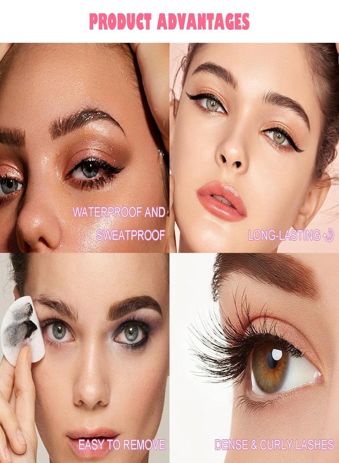 Boobeen 4-in-1 Mascara Eyeliner Set, Volume Length Mascara & Waterproof Eyeliner, with Eyebrow Styling Soap and Spiral Brush, Long Lasting and Smudge-Proof - Image 3