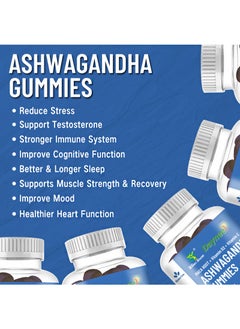 Daynee 60 Count Ashwagandha gummies，Immune Boosting Candy, Stress Relief, Sleep Promotion,  Vitamin D2 + Vitamin C  - Image 2