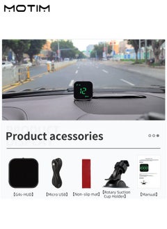 Motim Car Head Up Display High Definition Refitted Speedometer with Digital Speed, Car Hud Digital GPS Speedometer, Voice Alerts, Fatigue Driving Reminder Overspeed Alarm Trip Meter for All Vehicle  - Image 4