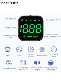 Motim Car Head Up Display High Definition Refitted Speedometer with Digital Speed, Car Hud Digital GPS Speedometer, Voice Alerts, Fatigue Driving Reminder Overspeed Alarm Trip Meter for All Vehicle  - Image 5