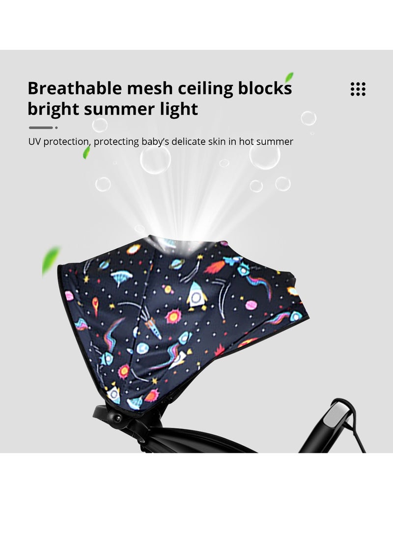 Bonita - Reversible Baby Stroller 3 In 1 Stroller, Multi Level Adjustment, Easy Fold, Three Point Safety Belt, UV Protection From Sun, Seat Conversion, Easy To Carry - Colorful Neon - Image 1