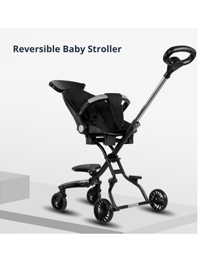 Bonita - Reversible Baby Stroller 3 In 1 Stroller, Multi Level Adjustment, Easy Fold, Three Point Safety Belt, UV Protection From Sun, Seat Conversion, Easy To Carry - Colorful Neon - Image 1