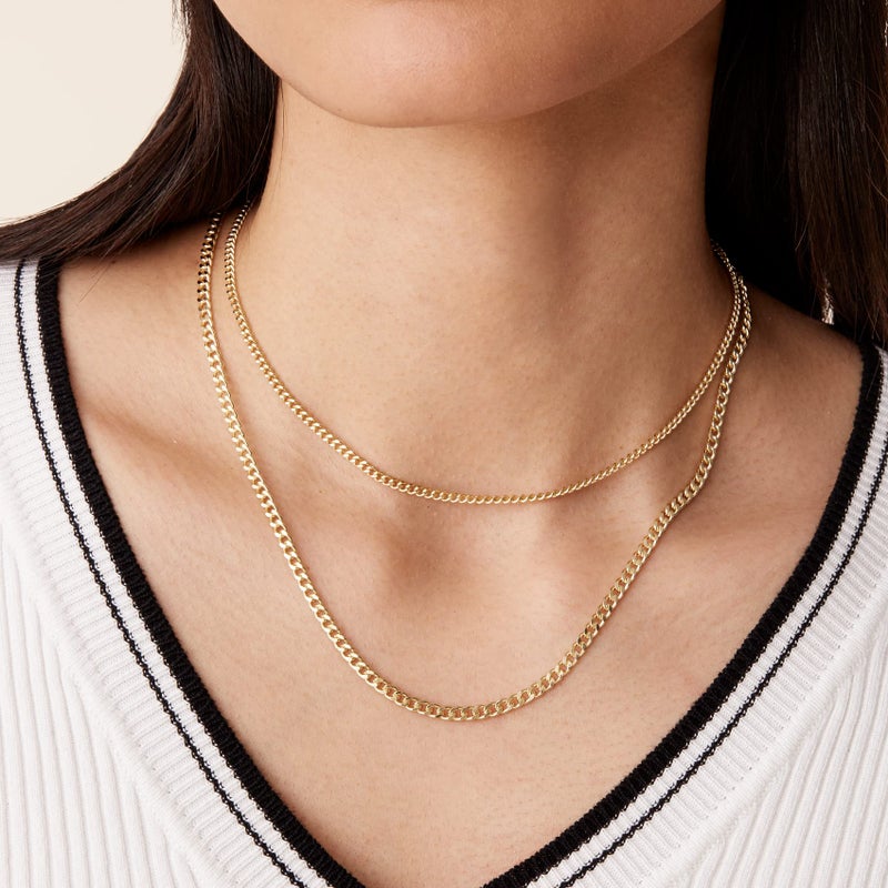PAVOI 14K Gold Plated Dainty Layering Necklaces for Women | Snake Chain, Curb Link, Paperclip Layered Chains | Trendy Layering Necklace - Image 4