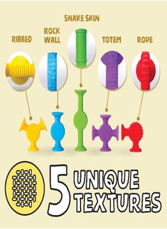 BUNMO BUNMO Textured Suction Bath Toys 10pcs | Connect, Build, Create | No Mold Bath Toy | Hours of Fun & Creativity | Stimulating & Addictive Sensory Suction Toy | No Hole Bath Toy | Mold Free Bath Toys  - Image 4