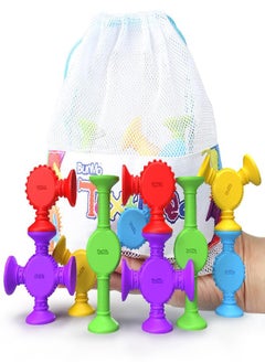 BUNMO BUNMO Textured Suction Bath Toys 10pcs | Connect, Build, Create | No Mold Bath Toy | Hours of Fun & Creativity | Stimulating & Addictive Sensory Suction Toy | No Hole Bath Toy | Mold Free Bath Toys  - Image 1