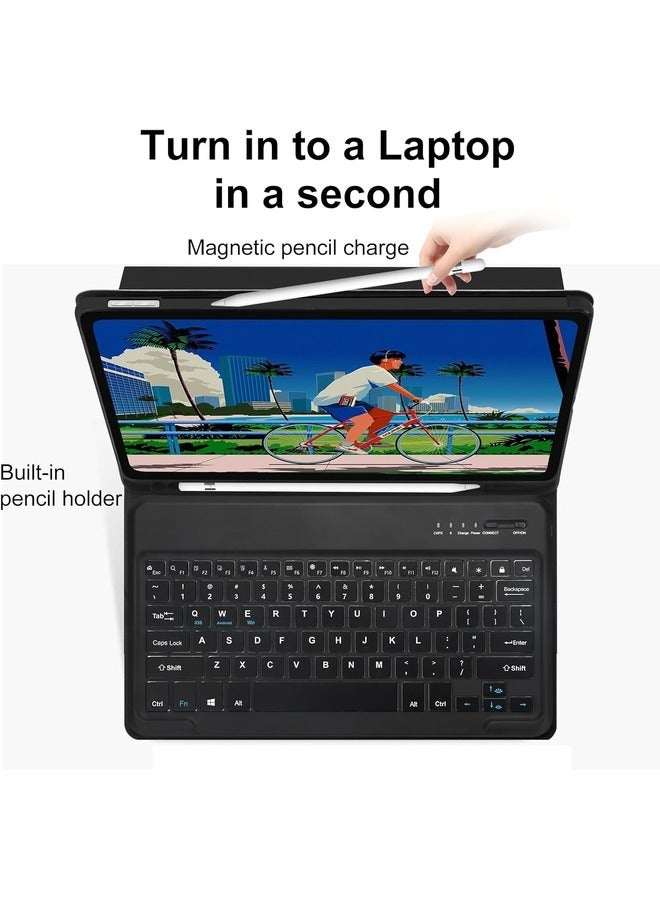 ELTRAZONE Slim Folio Smart Case with Detachable Bluetooth Keyboard for iPad Air & Pro - Image 4