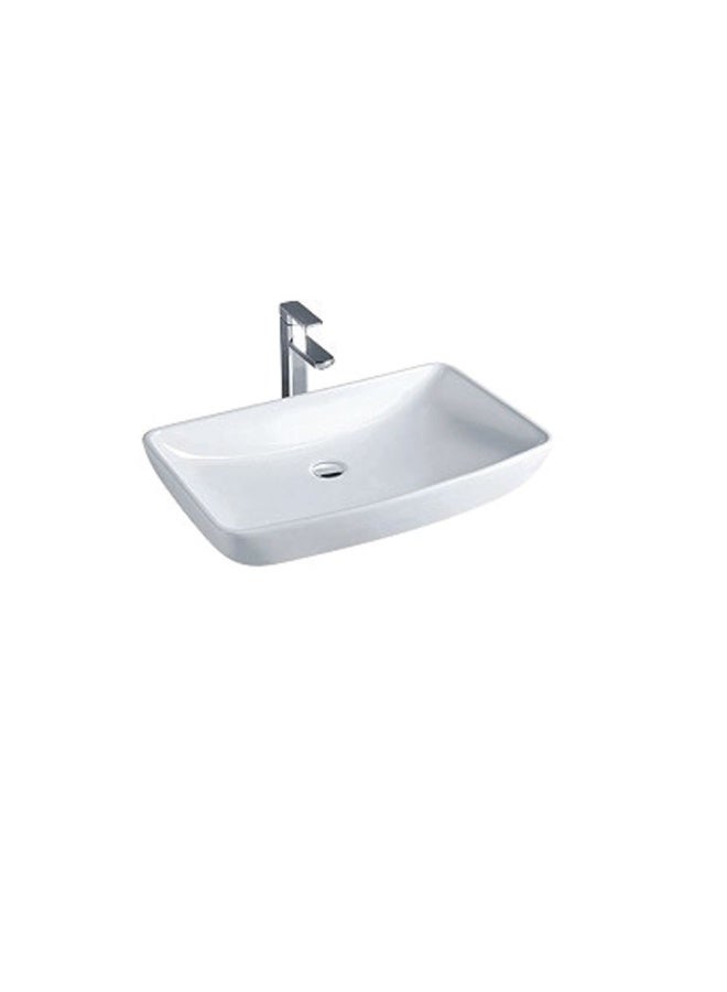 DANUBE HOME Milano Ceramic Art Basin Model No-2261C White-Made In China - Image 1